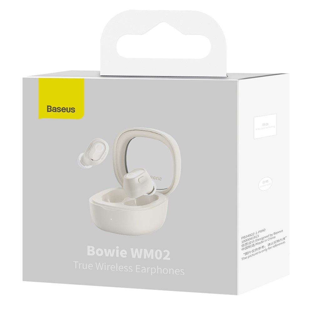 Compre Baseus Bowie Series WM02 TWS Bluetooth Headset True Wireless Earlesphones Branco da