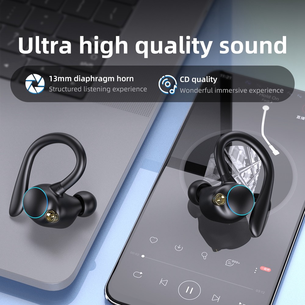 Покупайте YYK-580 TWS Bluetooth 5.2 Дизайн Ушей Учебный Крюк ...