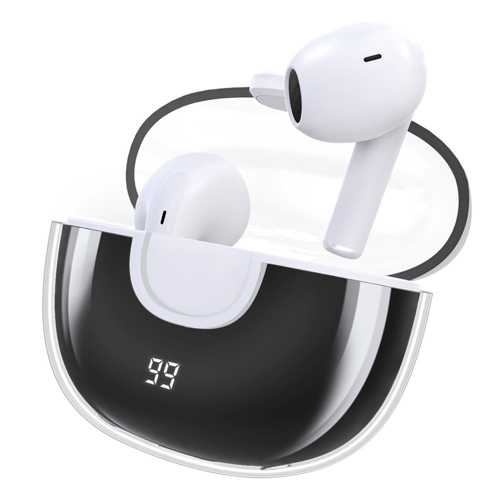Transparent TWS Semi-in-ear Stereo Sound Bluetooth Earbuds Noise Reduction Sports Headphones - Black-2