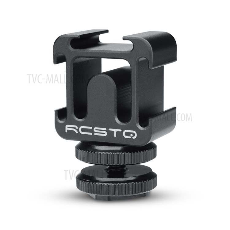 RCSTQ Aluminum Alloy Three Head Cold Shoe Extend Port Mount Adapter with Hot Shoe Base Set-2