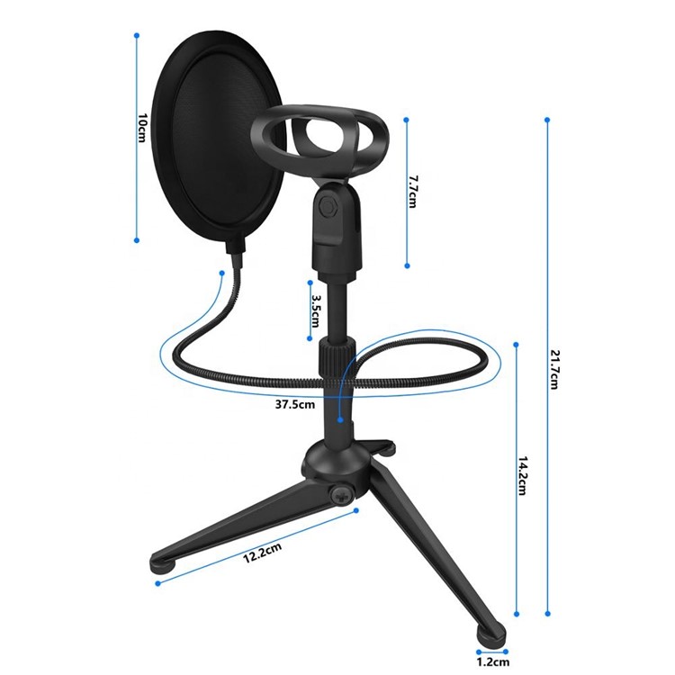 Yanmai ST-5 Condensador Universal Micrófono Marco De La Tabla Con Cubierta De Aislamiento PC Micrófono Montado A Prueba De Choques Accesorios De Soporte De Trípode