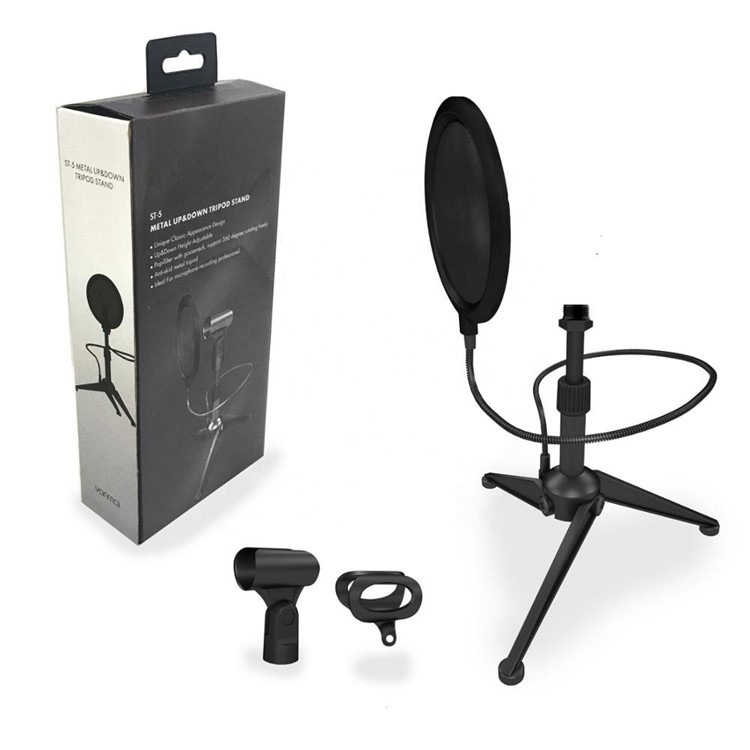 YANMAI ST-5 Universal Condenser Microphone Table Frame with Isolation Cover PC Mounted Microphone Shock-proof Tripod Bracket Accessories-8