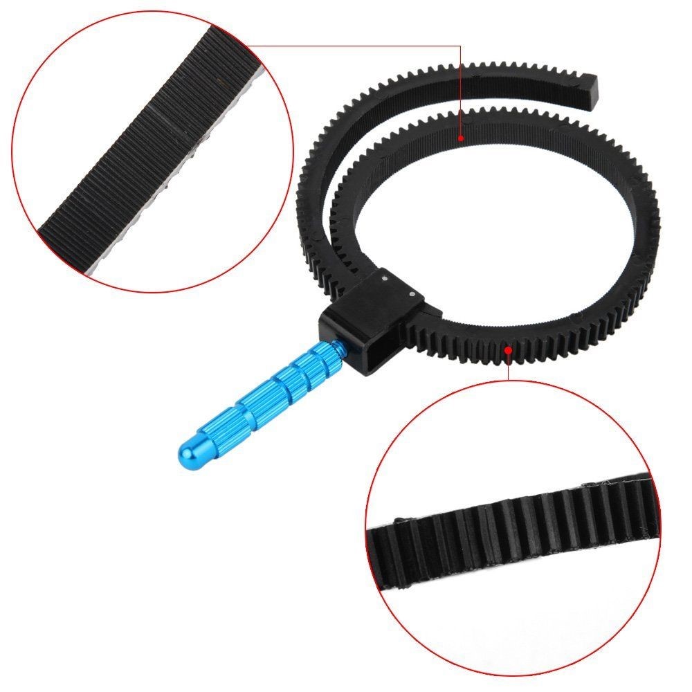Adjustable Rubber Follow Focus Gear Ring Belt with Aluminum Alloy Grip for SLR DSLR Camera-3