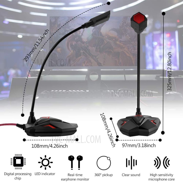 YANMAI G55 USB Plug Game Microphone Desktop Capacitive Microphone for PC Mac/Windows Recording YouTube-10