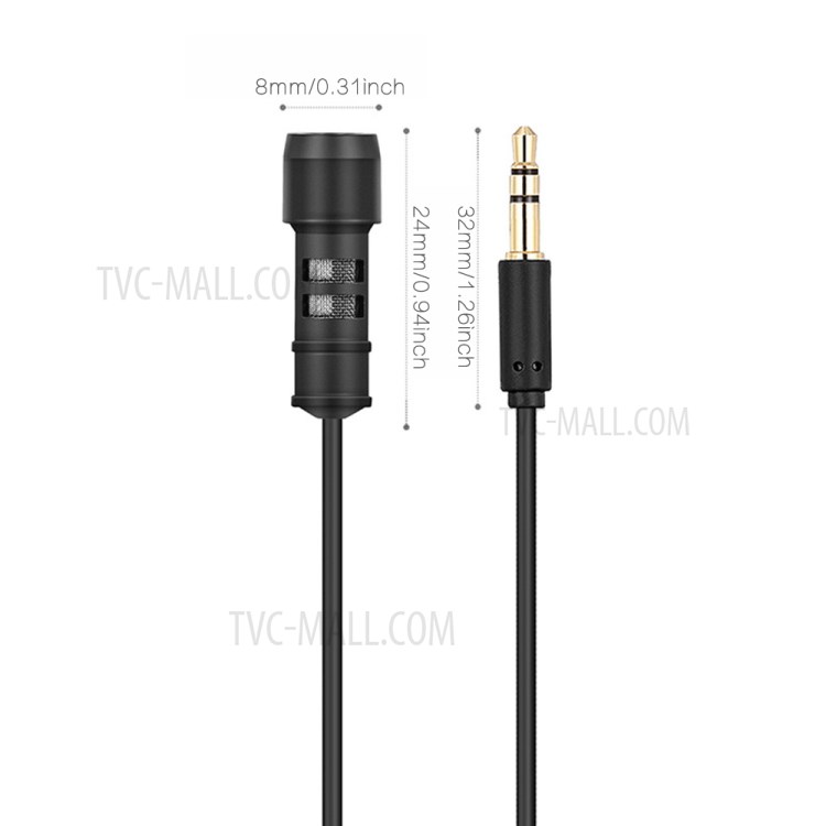 YANMAI R955 Clip-on Lapel Mic Lavalier Omni-directional Microphone for PC Smartphone-4