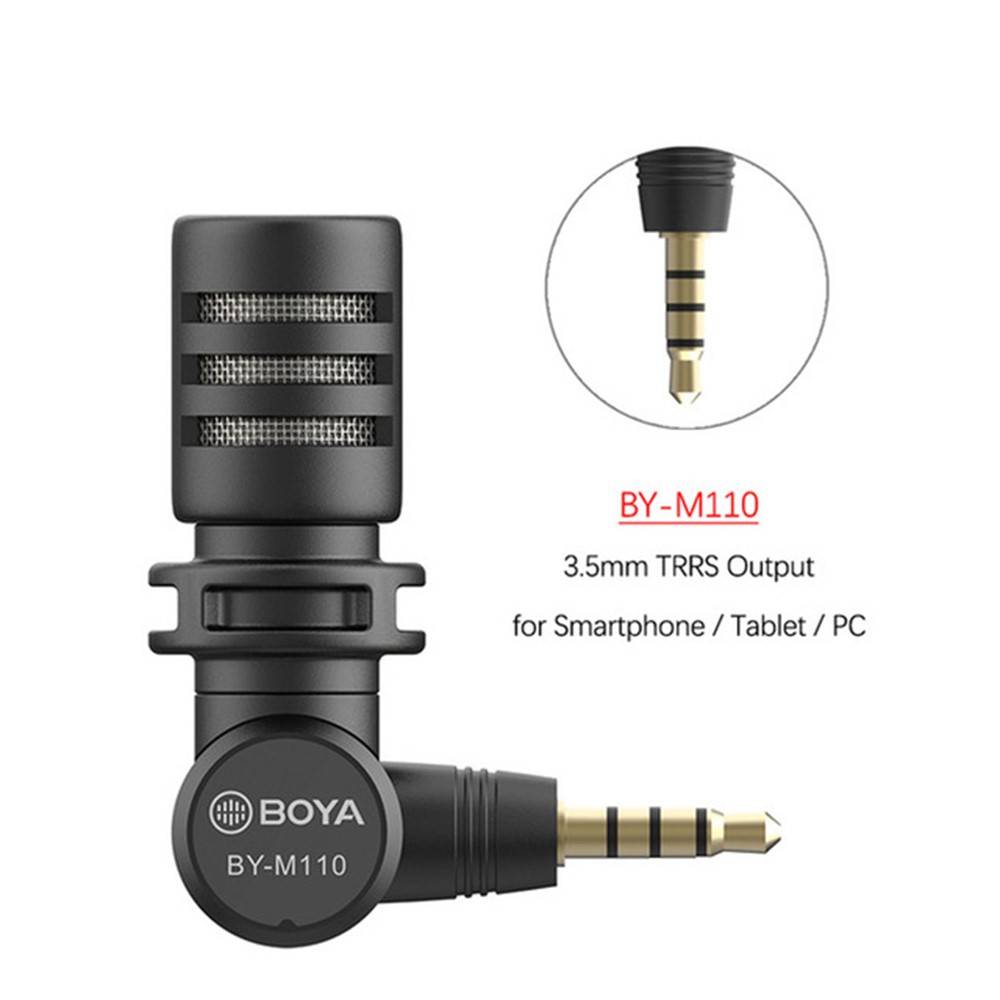 Boya BY-M110 3,5mm TRRS Mini Microfone