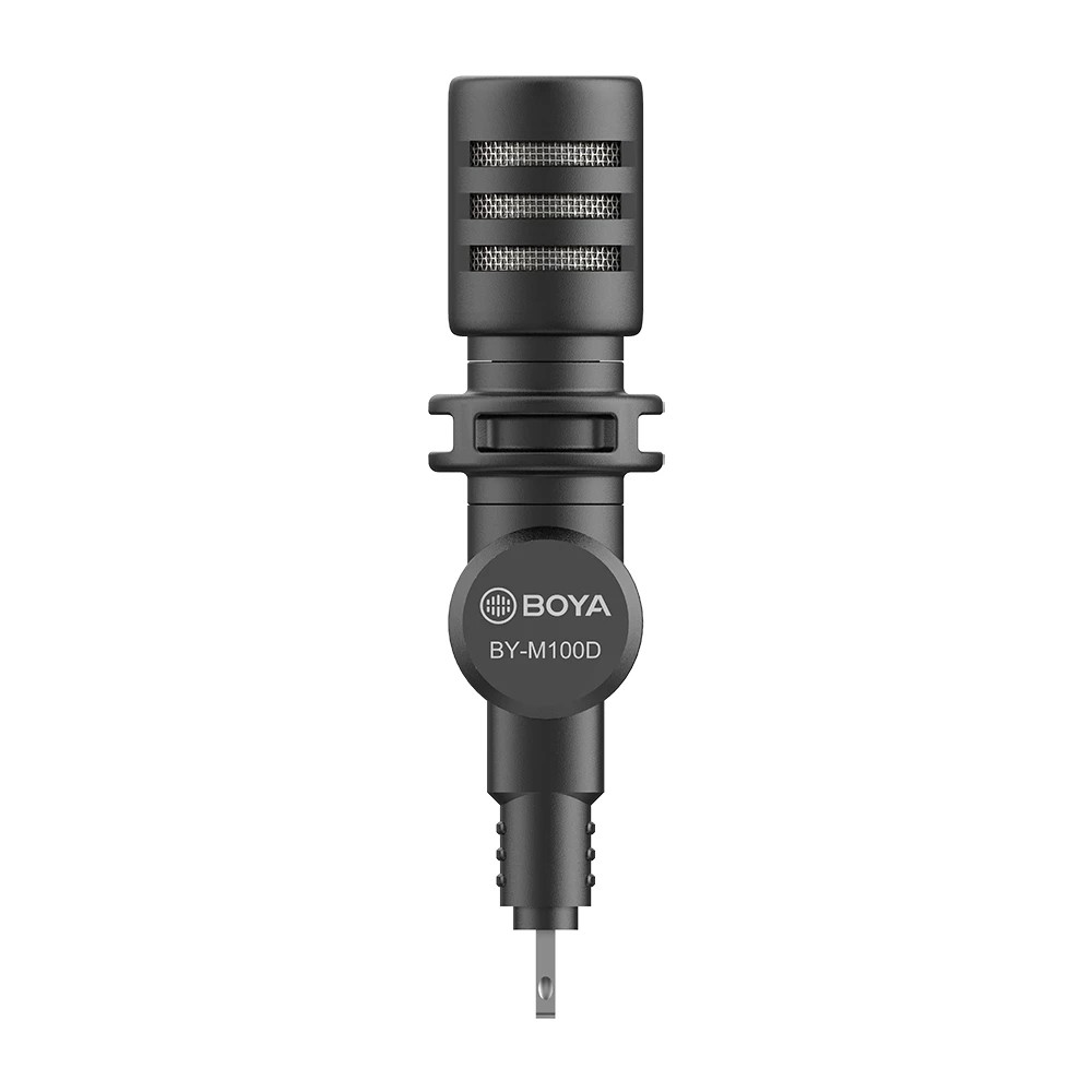 BOYA BY-M100D Plug-in Miniature Microphone MFI Certificated Lightning Connector for iPhone iPad Smartphone-2