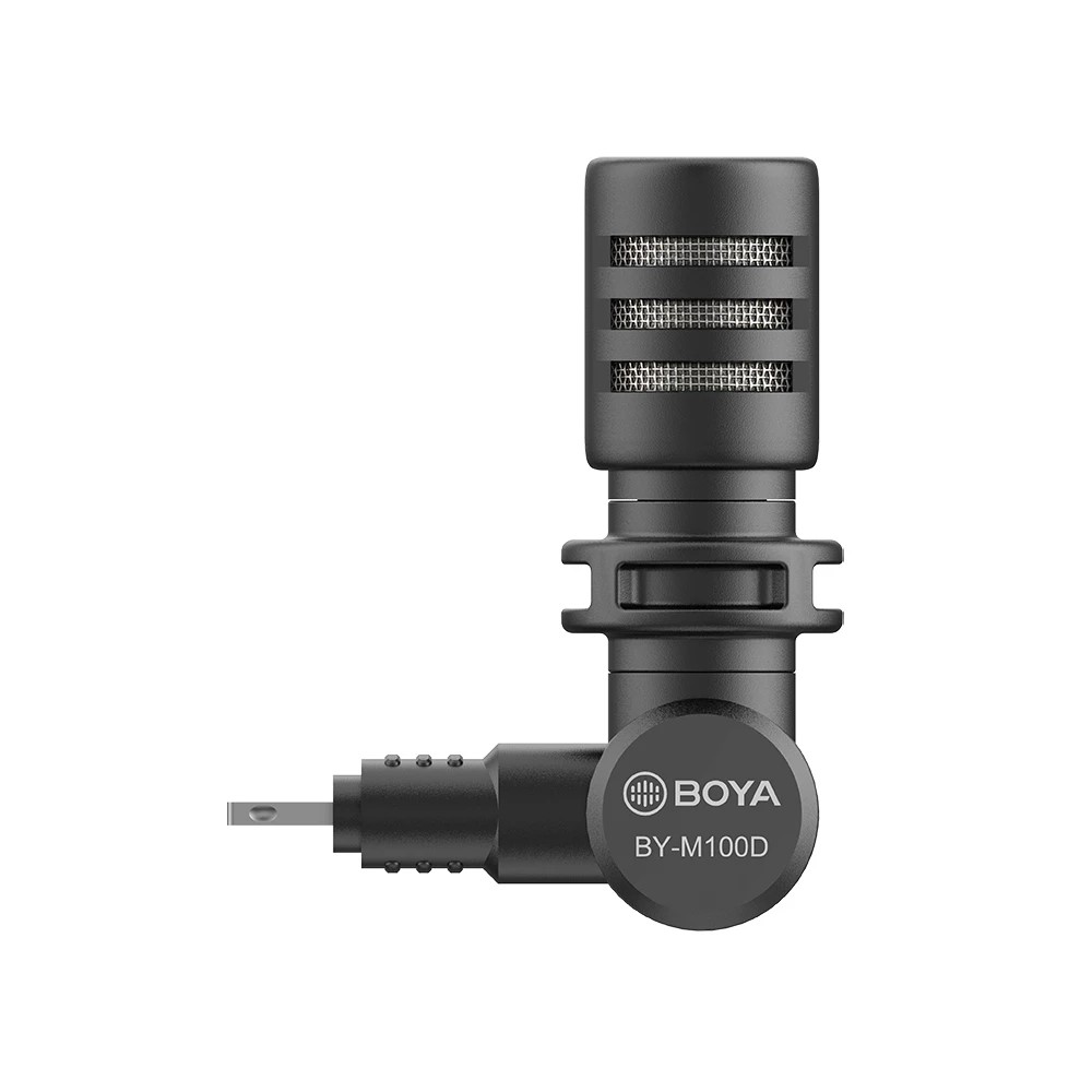 BOYA BY-M100D Plug-in Miniature Microphone MFI Certificated Lightning Connector for iPhone iPad Smartphone-5