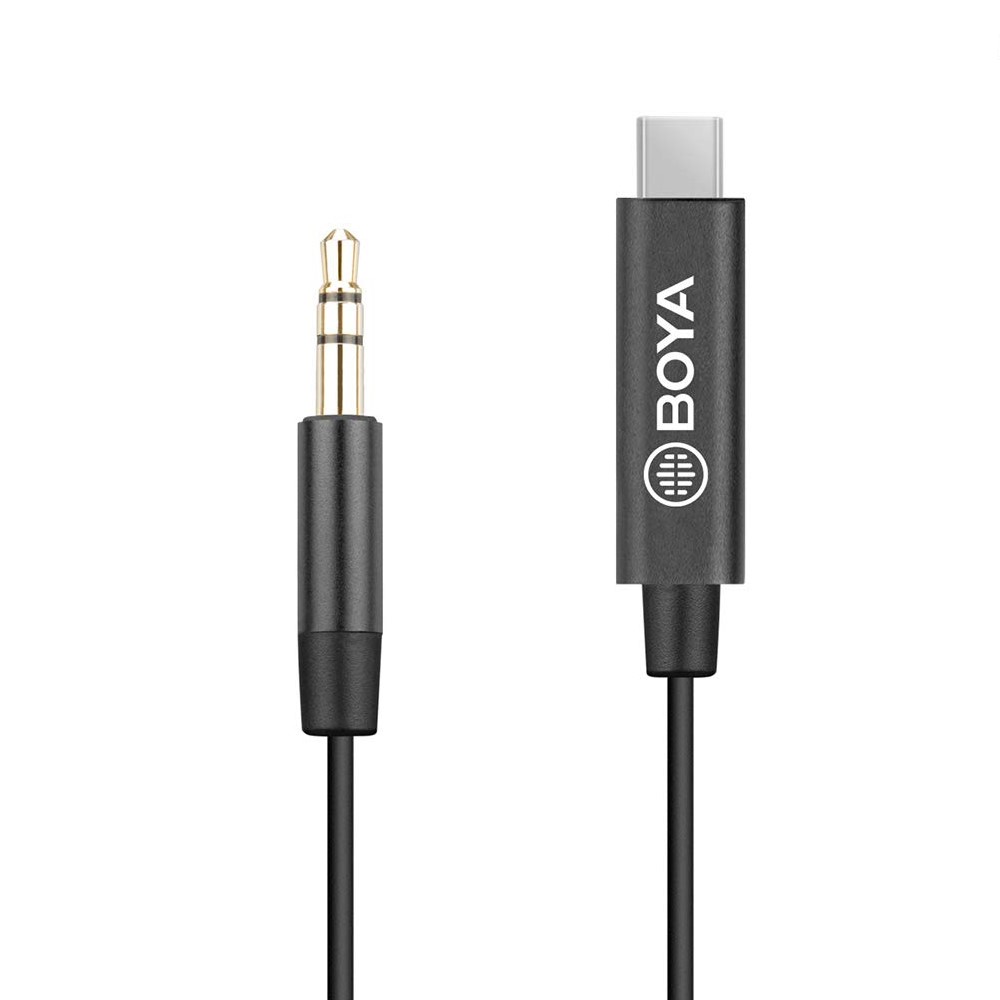 Boya By-k2 3.5mm Macho Al Adaptador De Cables Masculino USB-C Para Micrófono De 3.5mm-2