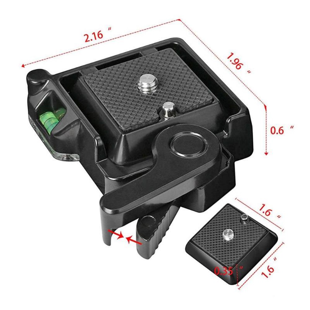 Quick Release Plate Platform Mount Base Camcorder Tripod Monopod Ball Head for DSLR Camera QR40 1/4 Screw-6