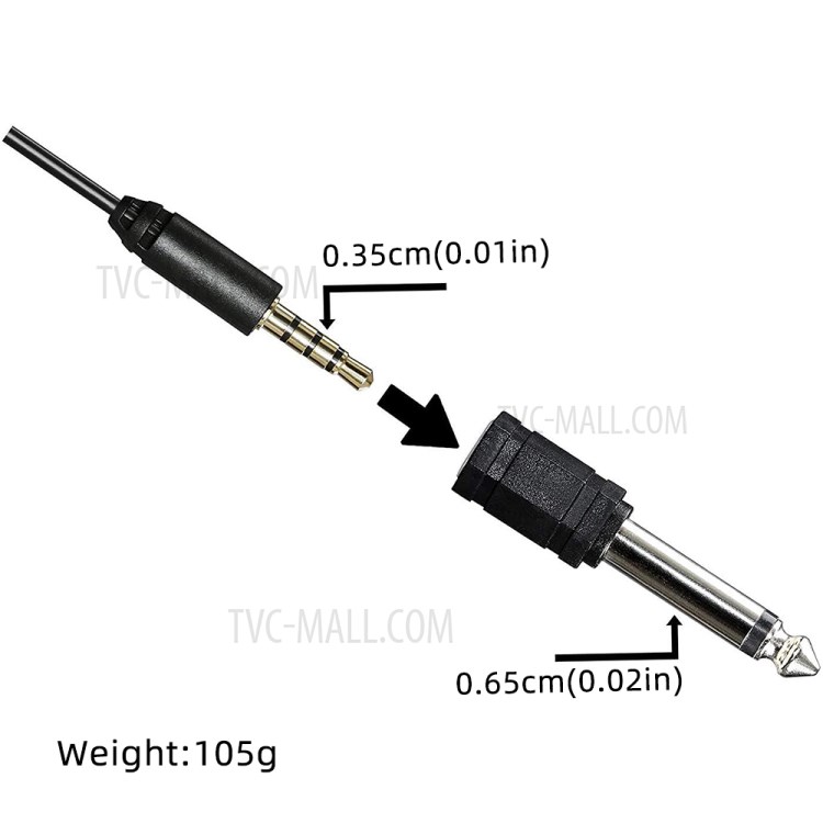 BOYA 3.5mm Lavalier Microphone 6m Clip-on Collar Condenser Hands-free Lapel Mic for Smartphone DSLR Camera-2