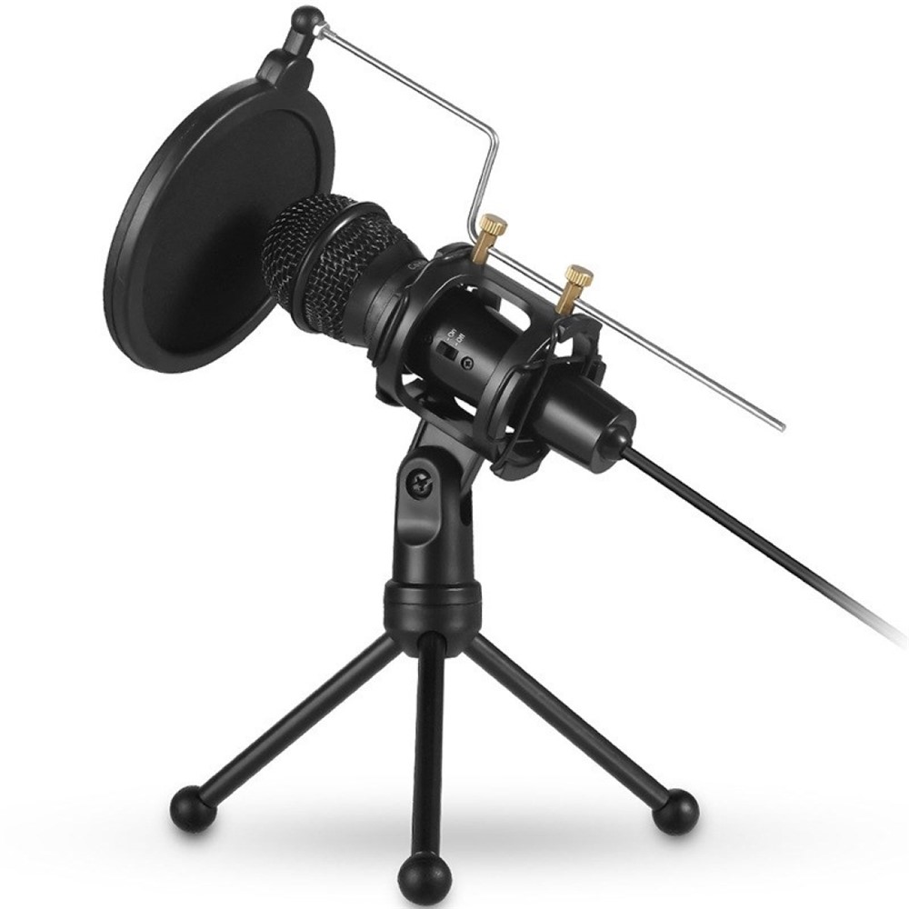 YANMAI PS-3 Portable Microphone Pop Filter Mesh Shockproof Desktop Stand - Black-5