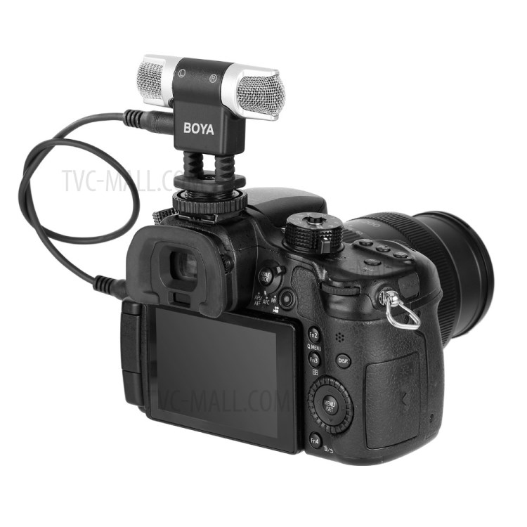 BOYA BY-MM3 Dual Head Stereo Recording Condenser Microphone for Smartphone DSLR Camera DV Live Streaming Video-3