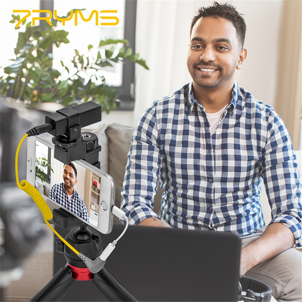 7RYMS MinBo Mini Cardioid Condenser Mic Camera Microphone for DSLR Camera Smartphone Video Recording-11