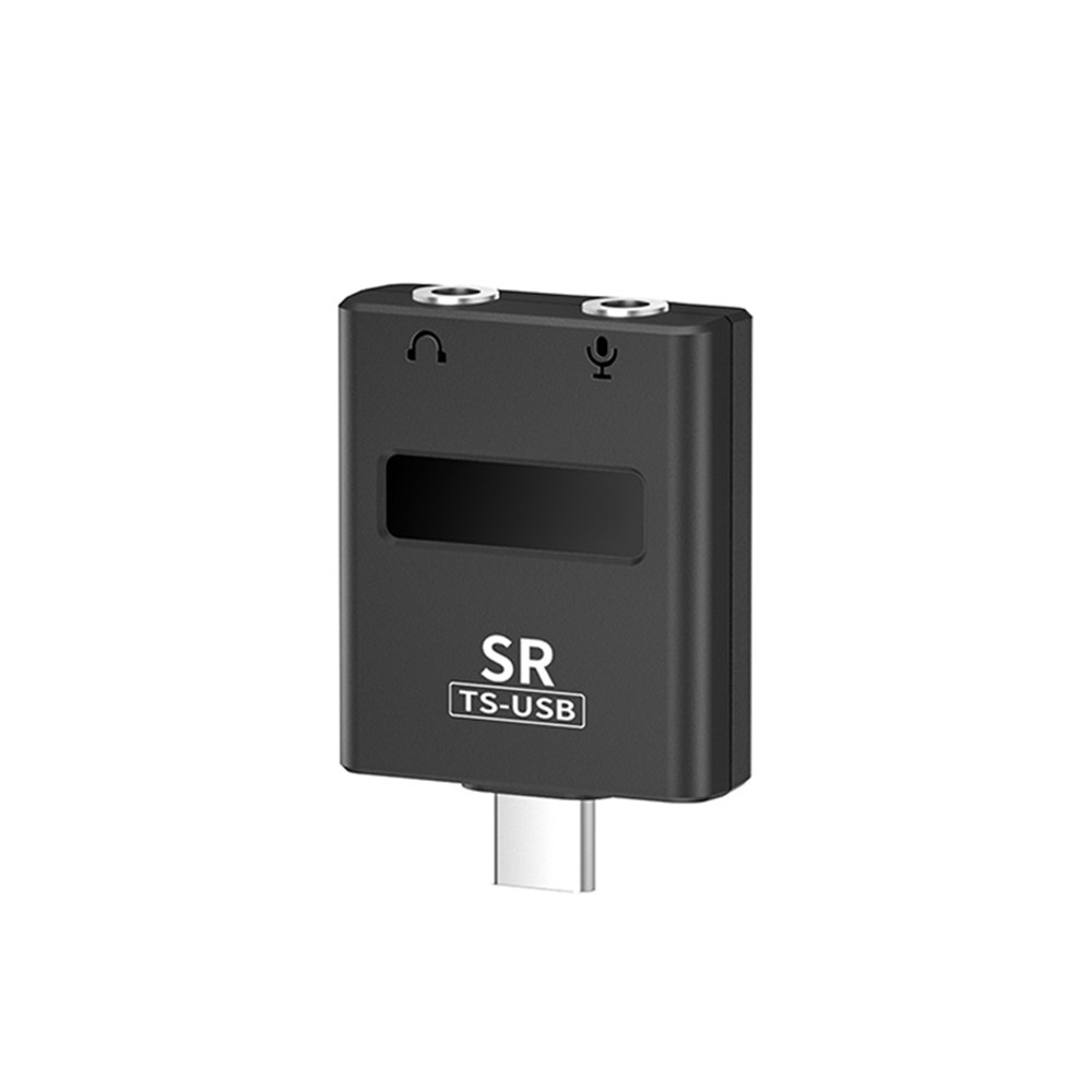 7RYMS SR TS-USB Audio Adapter External Sound Card Type-C Plug with 3.5mm Ports for Smartphone Laptop Vlog Live Streaming-1