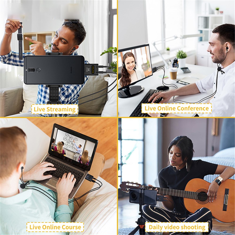 7RYMS SR TS-USB Audio Adapter External Sound Card Type-C Plug with 3.5mm Ports for Smartphone Laptop Vlog Live Streaming-10