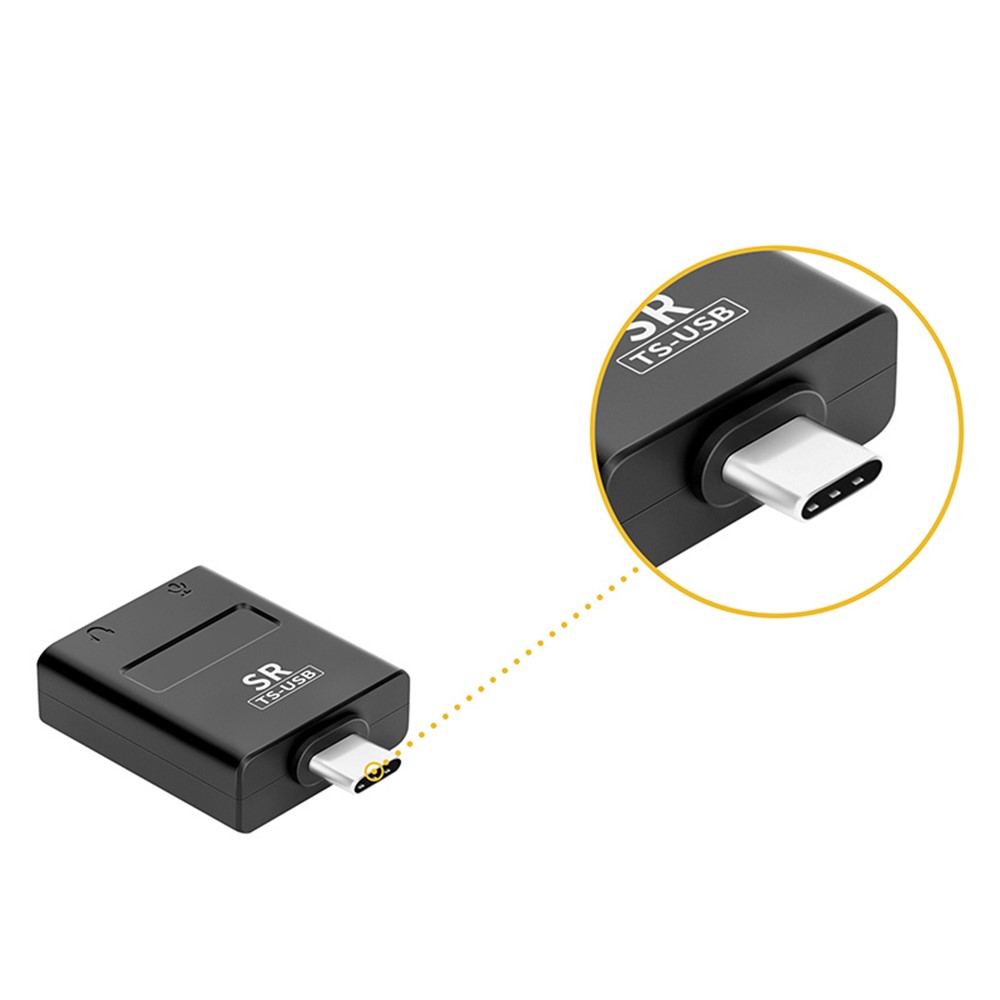 7RYMS SR TS-USB Audio Adapter External Sound Card Type-C Plug with 3.5mm Ports for Smartphone Laptop Vlog Live Streaming-6