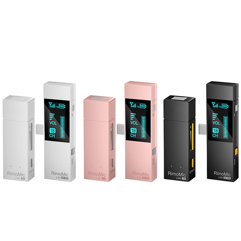 7RYMS Rimomic Lite UC Mini Wireless Microphone Mic Transmitter Receiver for USB C Smartphone Laptop Video Recording Interview Streaming - Pink-7