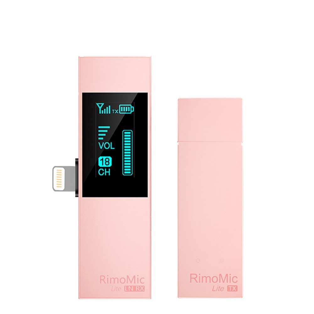 7RYMS RimoMic Lite LN Mini Wireless Microphone Portable Rechargeable Mic for Video/Live-stream - Pink-1