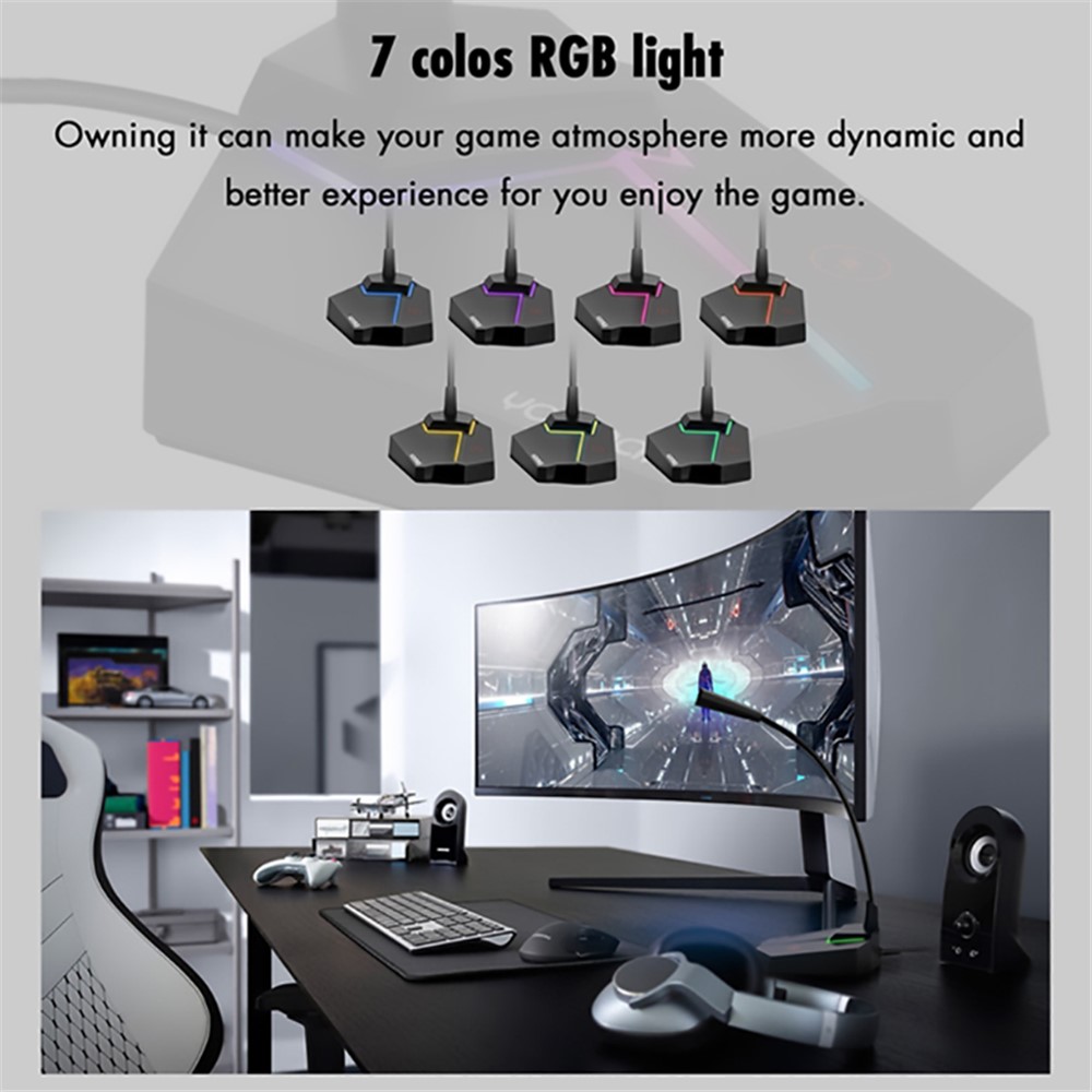 YANMAI G25 RGB Wired Desktop Standing Microphone Condenser USB Plug Play Mic for Recording/Game/Live-stream/Webcast Video/Conference-6