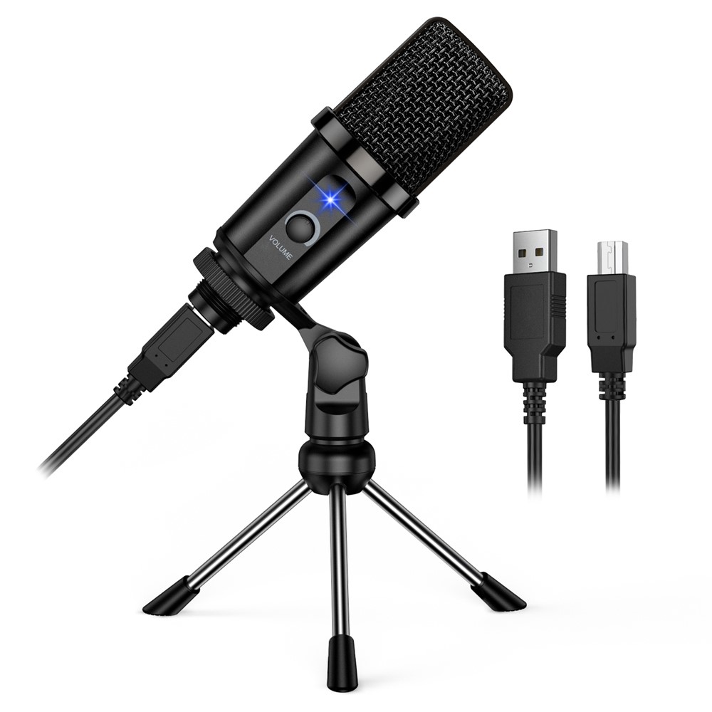 DM19 USB Computer Microphone Condenser Cardioid Mic with Tripod Stand for Gaming Live Streaming Recording-13
