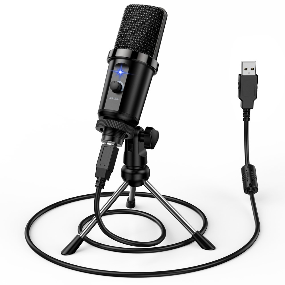 DM19 USB Computer Microphone Condenser Cardioid Mic with Tripod Stand for Gaming Live Streaming Recording-14
