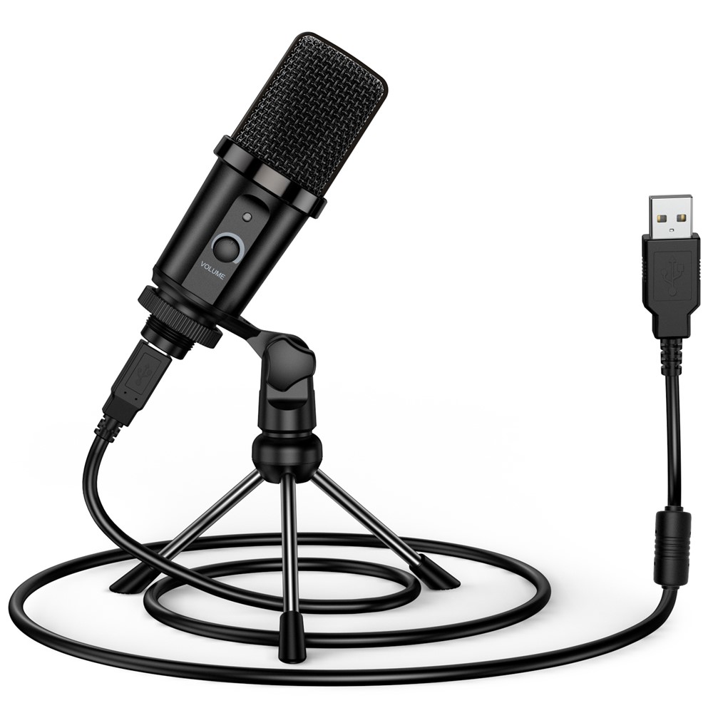 DM19 USB Computer Microphone Condenser Cardioid Mic with Tripod Stand for Gaming Live Streaming Recording-15