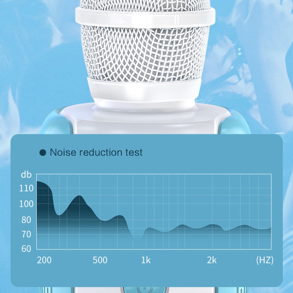 L858 Portable Karaoke Microphone Professional Wireless Bluetooth Speaker for Home KTV - Blue-4