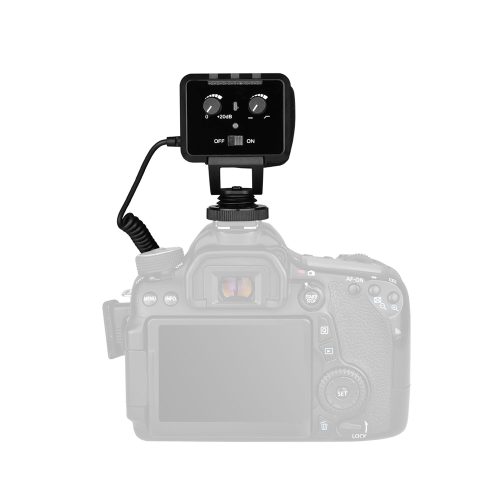 YELANGU MIC09 Professional On-Camera Interview Gain Microphone 3.5mm Audio Plug for DSLR Camera VLOG-8