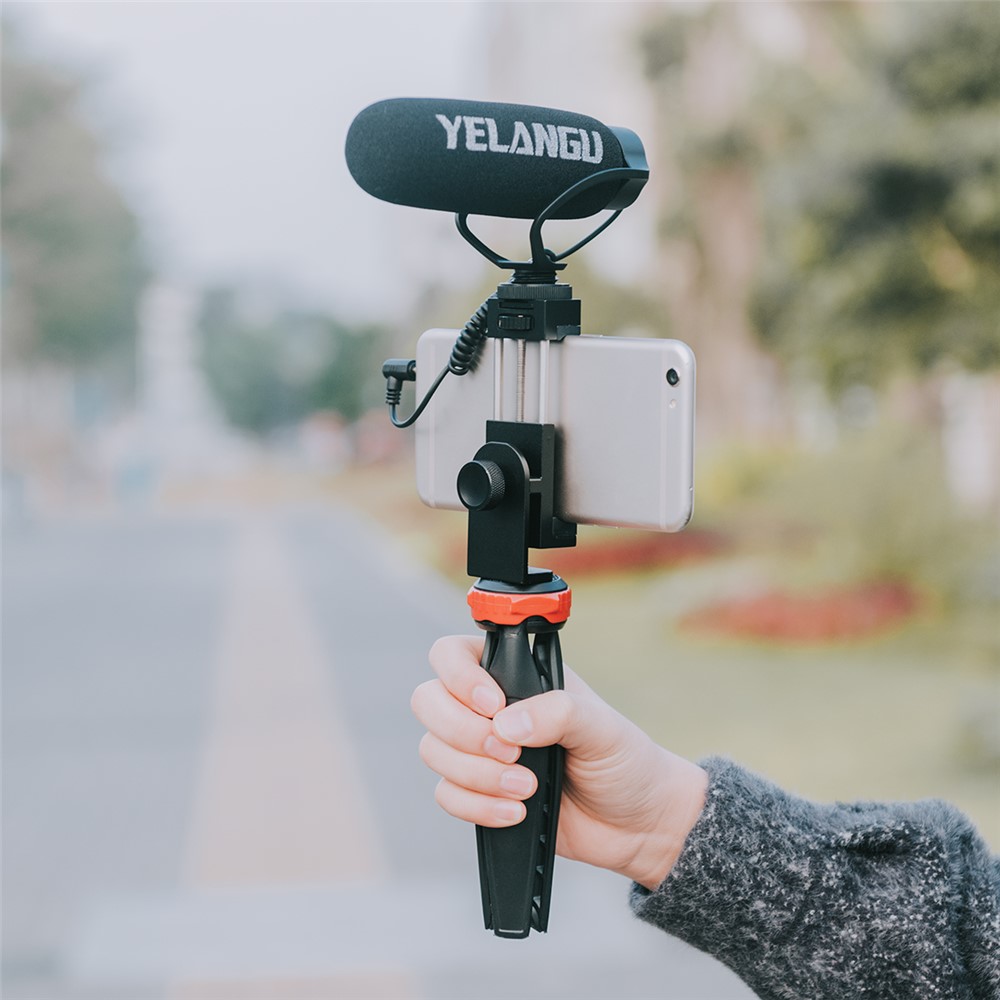YELANGU MIC08 On-camera Condenser Microphone Video Mic for Camera Smartphone-5