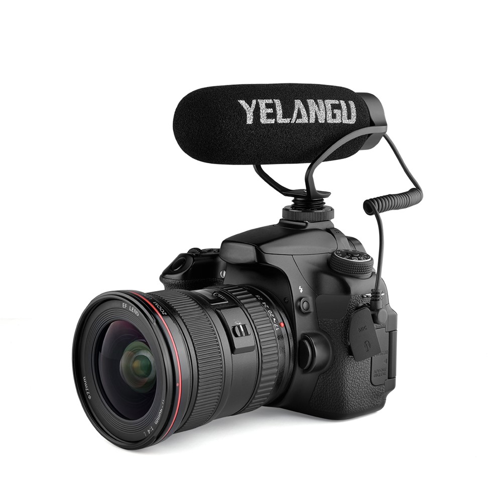 YELANGU MIC08 On-camera Condenser Microphone Video Mic for Camera Smartphone-6
