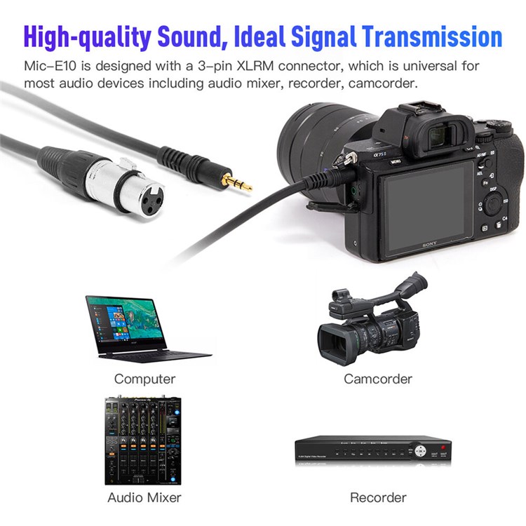 SYNCO Mic-E10 Vocal Microphone Audio System Condenser Microphone for Live Streaming Music Studio Voice Recording-10