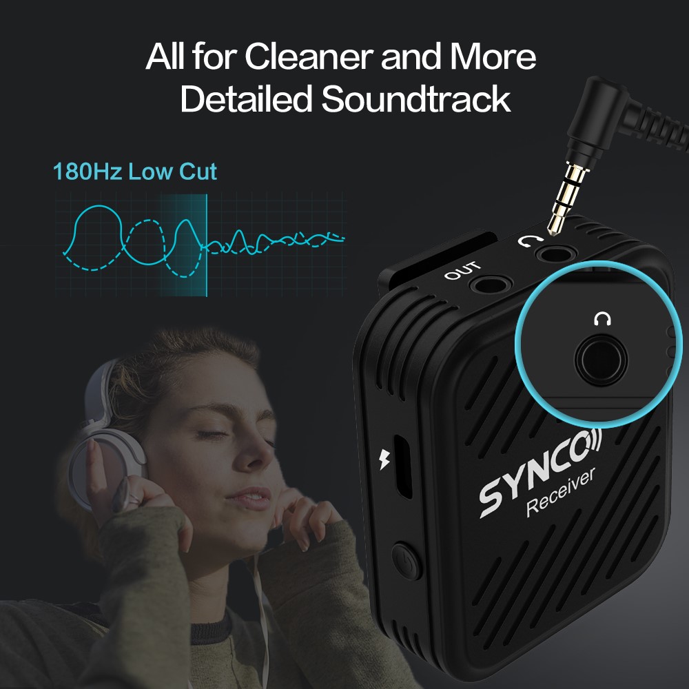SYNCO G1A1 Wireless Lavalier Microphone Lightweight Portable Mini Microphone with Indicator Light for Video Recording/Live-streaming-6
