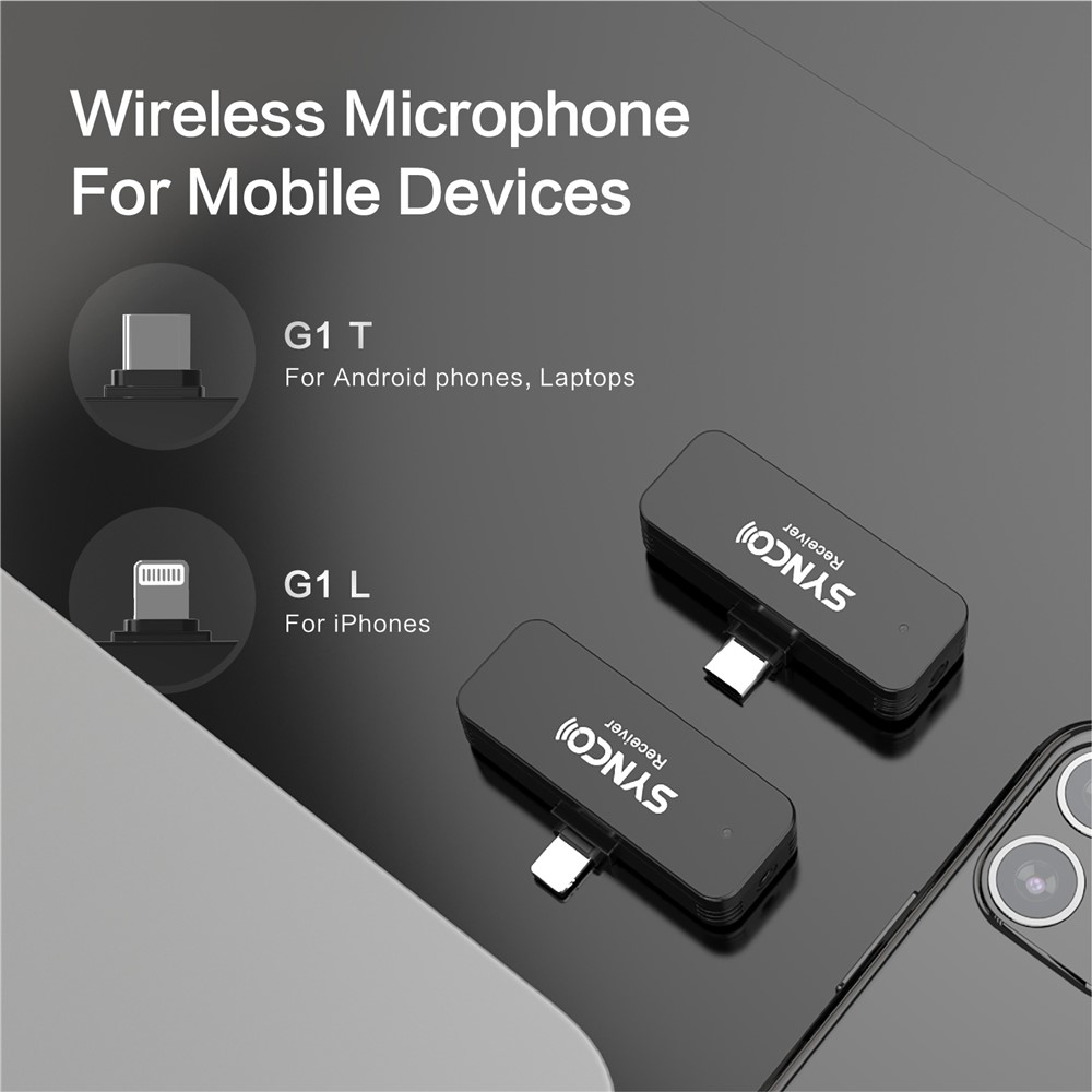 SYNCO G1T Portable 2.4G Wireless Microphone Lightweight Mini Type-C Connector Lavalier Microphone for Video Recording/Live-streaming-11