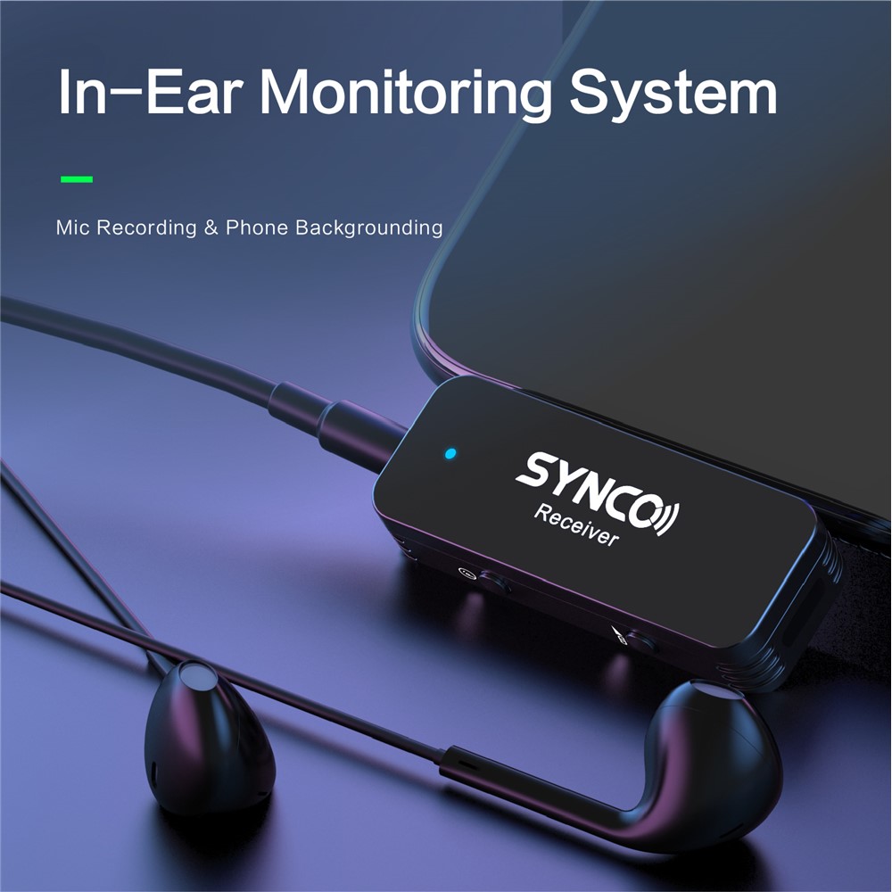 SYNCO G1T Portable 2.4G Wireless Microphone Lightweight Mini Type-C Connector Lavalier Microphone for Video Recording/Live-streaming-6