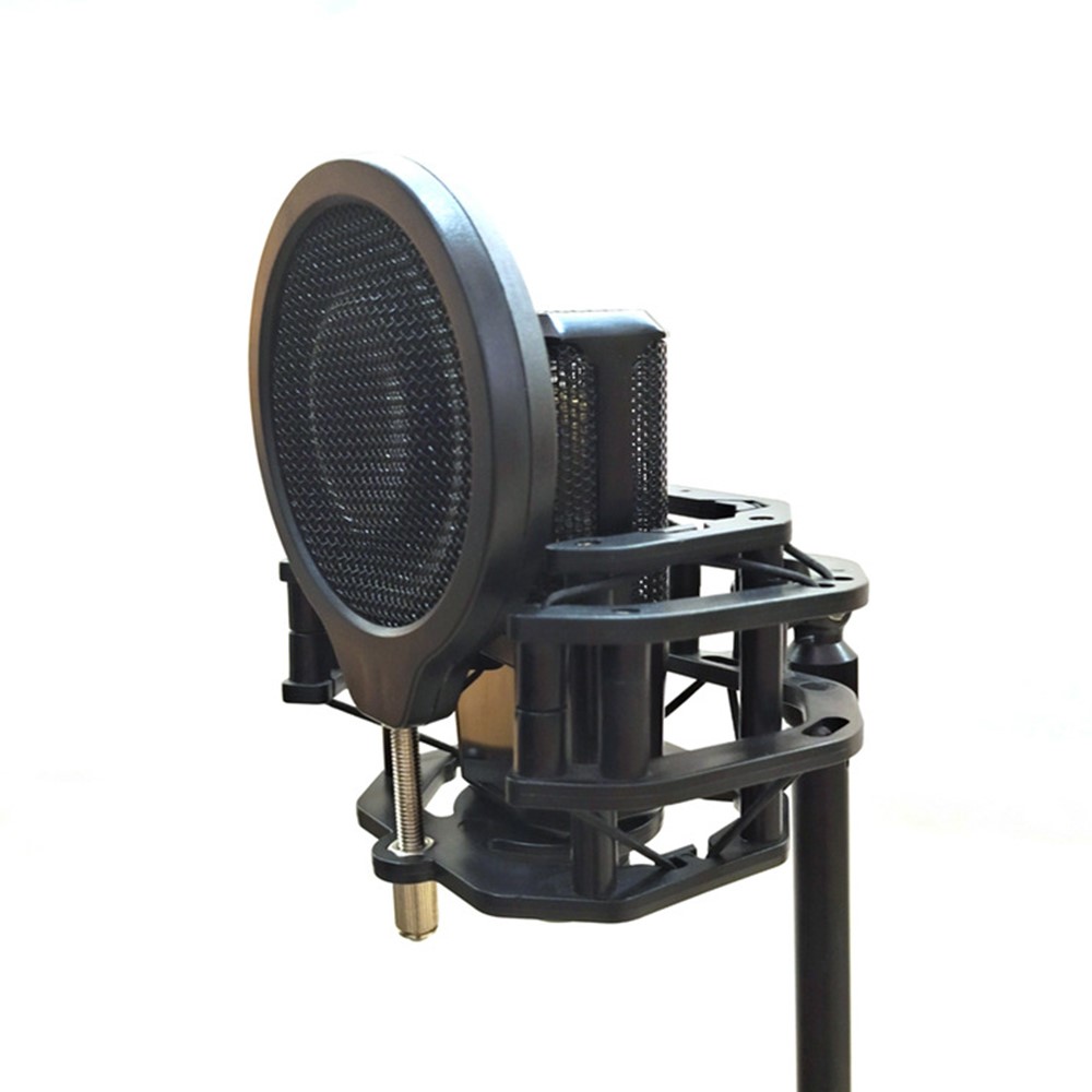 TEYUN T43 Microphone Shock Mount with Pop Filter 180-degree Adjustable Anti-Vibration Mic Holder for Studio Live-Streaming-3