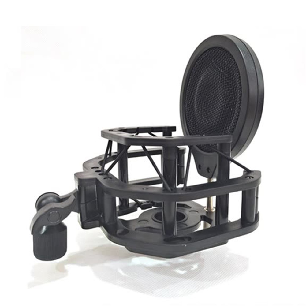 TEYUN T43 Microphone Shock Mount with Pop Filter 180-degree Adjustable Anti-Vibration Mic Holder for Studio Live-Streaming-5