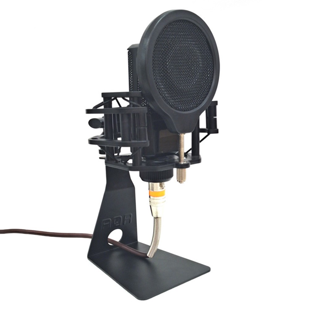TEYUN T43 Microphone Shock Mount with Pop Filter 180-degree Adjustable Anti-Vibration Mic Holder for Studio Live-Streaming-6