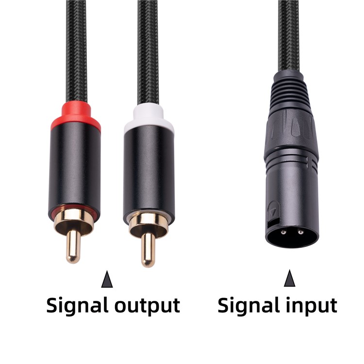 RCA19 2m Stereo -audiokabelkabel XLR Männlich Zum Dual RCA Männlichen Stecker Für Mxing -konsolen -mikrofonverstärker-4