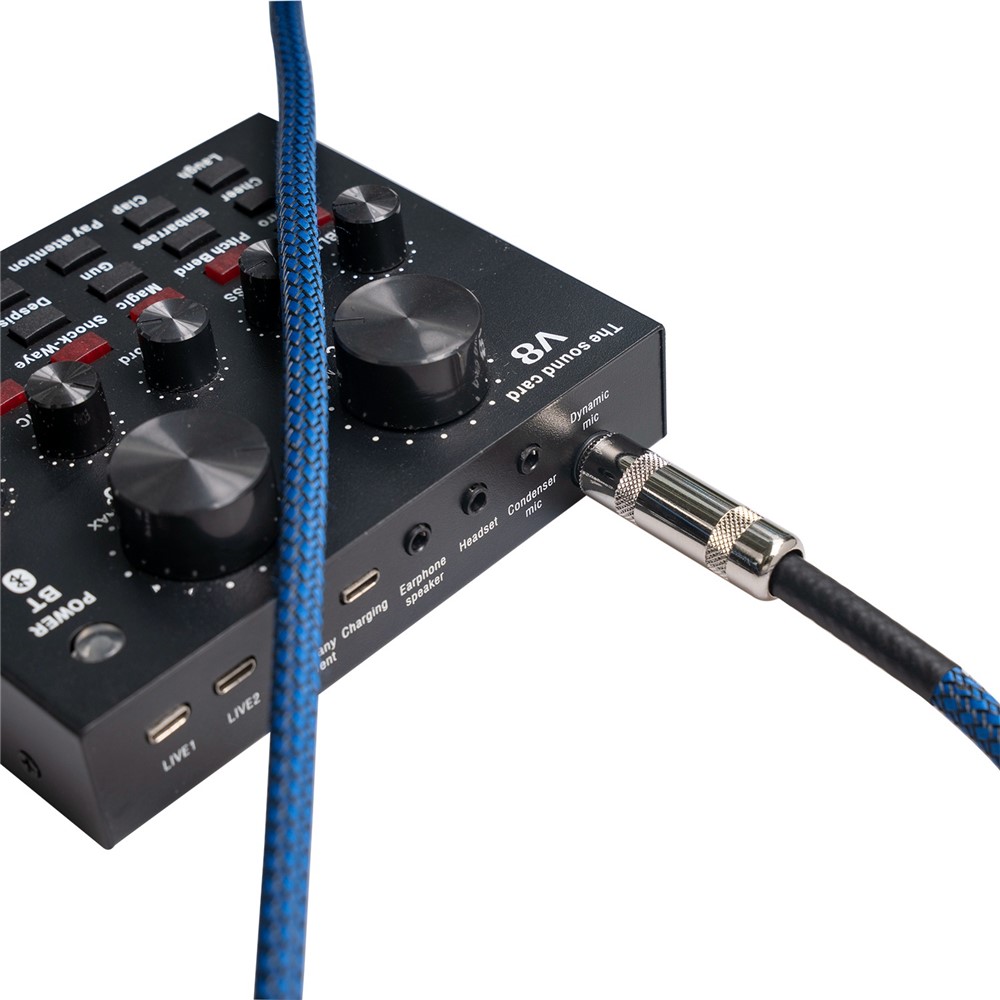 TC048BL 5m 6.35mm Male to Male Audio Cable for Speaker Electric Guitar Sound Card Microphone-3