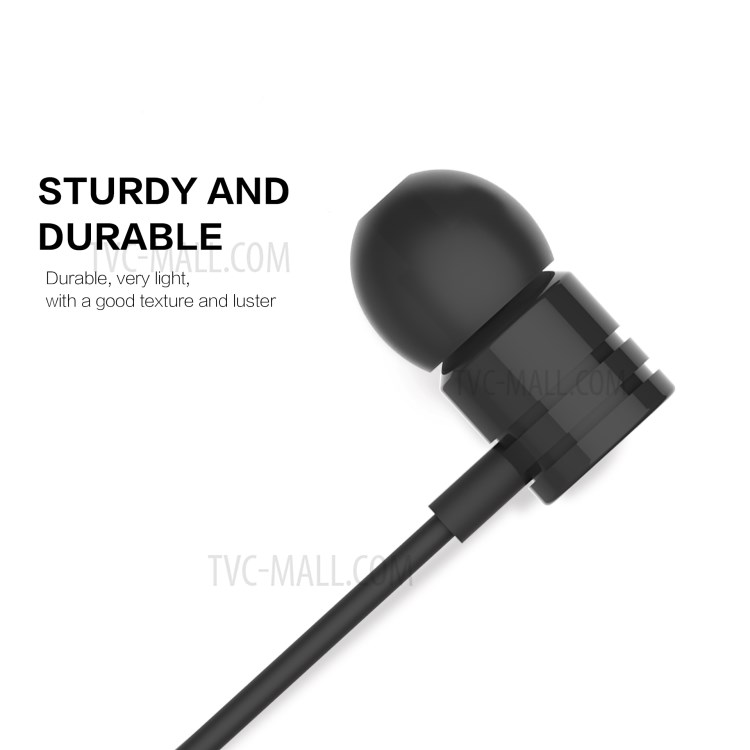 LETANG K7 3.5mm Wired Control Earphone In-ear Stereo Bass Earpiece Headset with MIC for Xiaomi Samsung Huawei - Black-6
