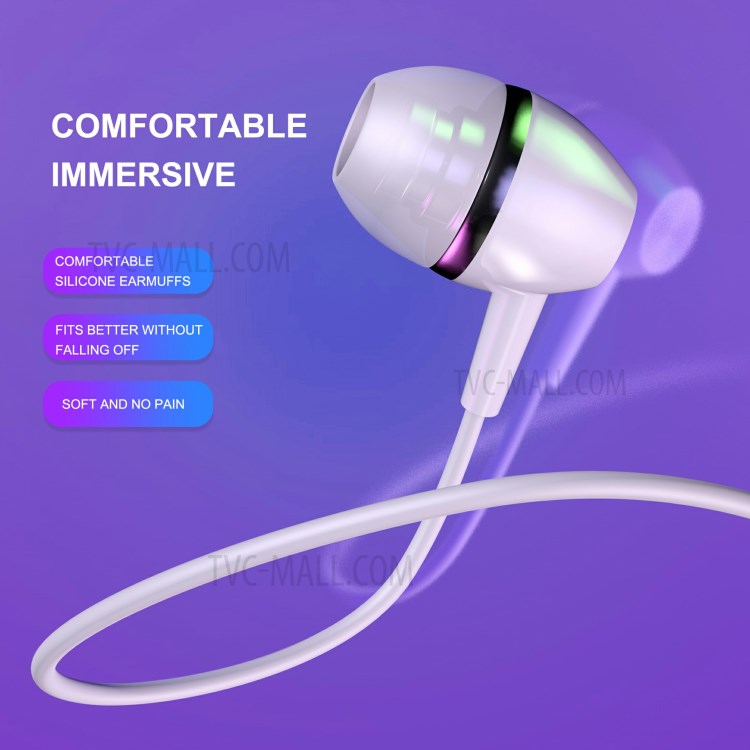 LETANG K17 3.5mm Jack Wired Earphone Clear Sound In-ear Phone Tablet Headset with Mic-3