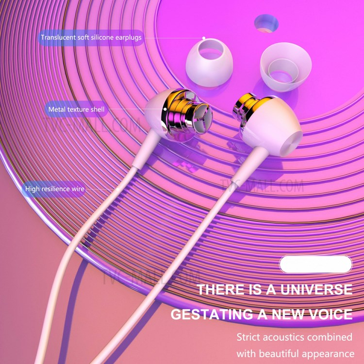 LETANG K17 3.5mm Jack Wired Earphone Clear Sound In-ear Phone Tablet Headset with Mic-5