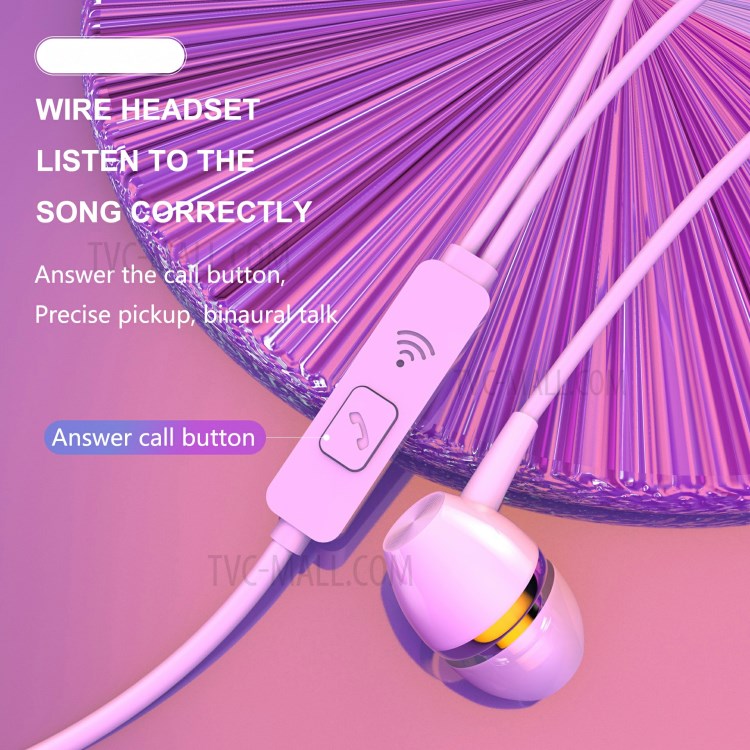 LETANG K17 3.5mm Jack Wired Earphone Clear Sound In-ear Phone Tablet Headset with Mic-6