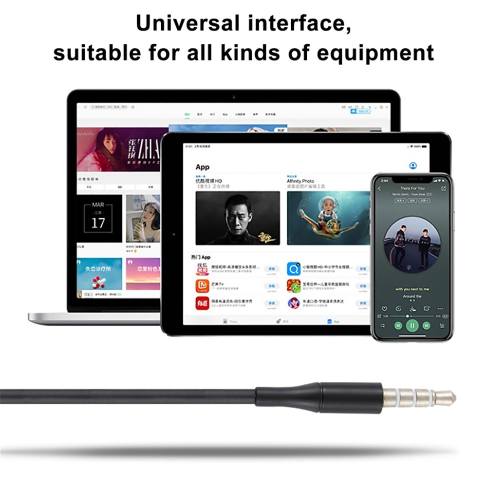 3.5mm Verdrahtete Kontroll-Kopfhörer 1m In-Ear-Headset Kopfhörer Freisprecheinrichtung Ohrhörer Für Huawei Samsung - Schwarz-3