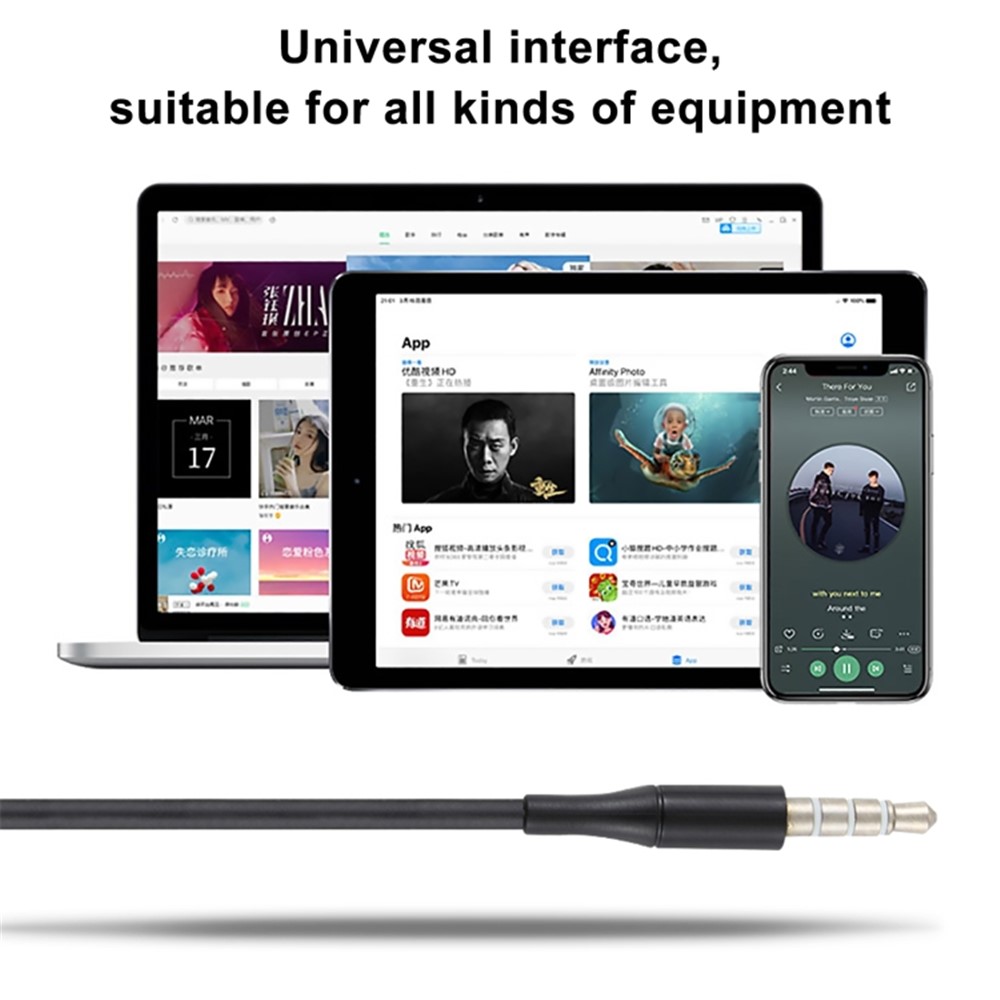 Auriculares De Control De 3.5mm Con Cable 1M Auriculares Auriculares En El Oído Auriculares Manos Libres Para Huawei Samsung - Negro-3