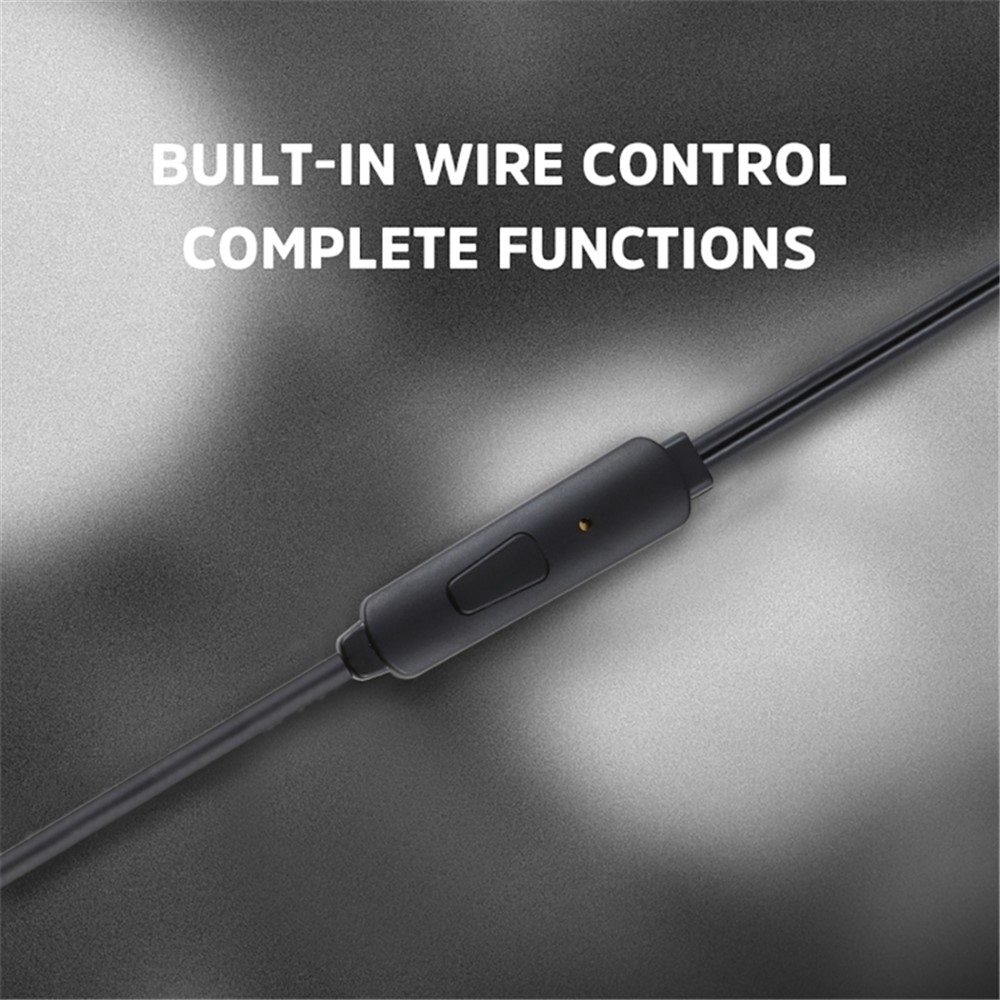 3.5mm Verdrahtete Kontroll-Kopfhörer 1m In-Ear-Headset Kopfhörer Freisprecheinrichtung Ohrhörer Für Huawei Samsung - Schwarz-4