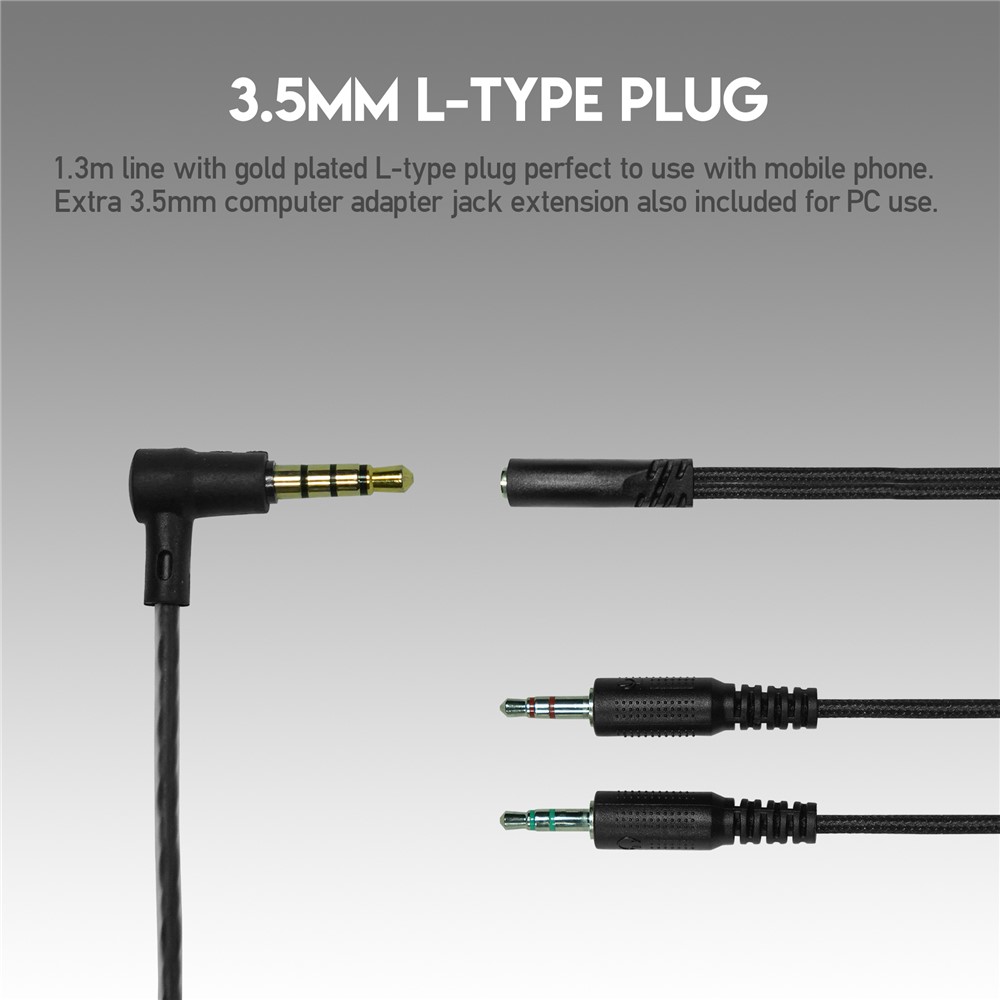 Fantech-Narbe EG2 3,5-mm-Jack-Kabel-Kopfhörer-Kopfhörer-In-Ear-Telefon-Computer-Gaming-Headset Mit MIC-8