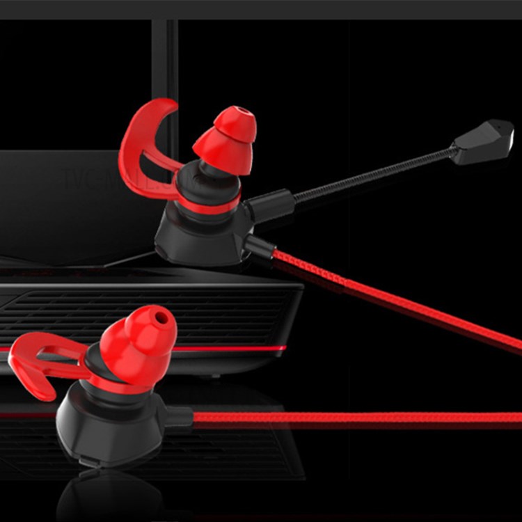G6 3.5mm Wired Gaming Headphone with Mic Volume Control Noise Reduction Mobile PC Gamer Earphone - Red-6