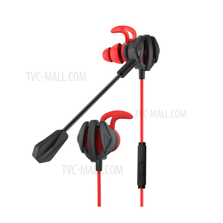 G6 3.5mm Wired Gaming Headphone with Mic Volume Control Noise Reduction Mobile PC Gamer Earphone - Red-7